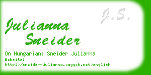 julianna sneider business card